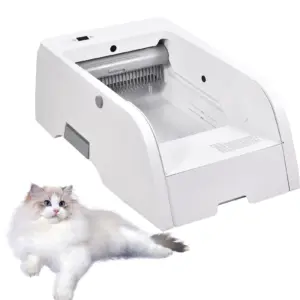 Bac à litière automatique pour chat, nettoyage automatique électrique, bac à litière ouvert, contrôle par application, toilettes pour animaux de compagnie, boîtes à merde de chat de grande capacité