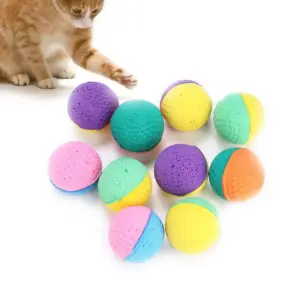 Balles en Latex pour chat/ensemble, jeu coloré pour chaton, balles en Latex, jeu pour chat coloré