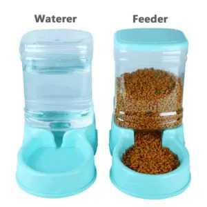 Mangeoire automatique pour animaux de compagnie, 3,8 l PP, fontaine à eau pour animaux de compagnie, bol à clics, grand distributeur de nourriture pour chat et chien