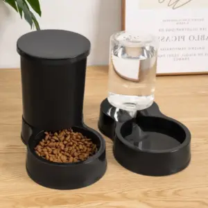 Mangeoire automatique pour animaux de compagnie de 800mL, grande capacité, 2 Styles, distributeur d'eau pour chien et chat, ensemble d'alimentation, 4 couleurs, bol de nourriture intégré en plastique pour animaux de compagnie