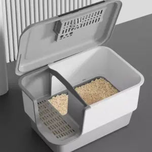 Bac à litière pour chat autonettoyant Extra Large, contrôle des odeurs fermé, anti-éclaboussures, Style couloir, toilettes couvertes pour chat Kuweta Dla Kota