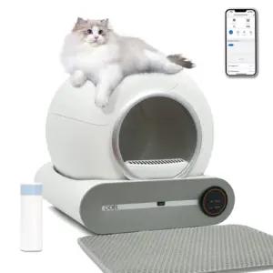 DOEL poubelle pour chat autonettoyante 65L poubelle automatique pour chat avec sac poubelle et tapis poubelle toilette intelligente pour chat contrôle par application 2.4G WiFi