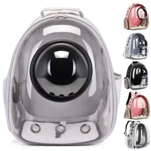 Sac à dos pour chat, ventilation panoramique type capsule spatiale, boucle de sécurité intégrée, sac de transport portable pour chat, peut être porté ou transporté.
