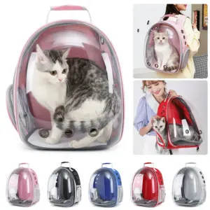 Sac de transport pour chat, sac à dos pour animaux de compagnie, respirant, portable, transparent, sac à dos pour chiot, sac de transport pour chien, sacs en forme de capsule spatiale