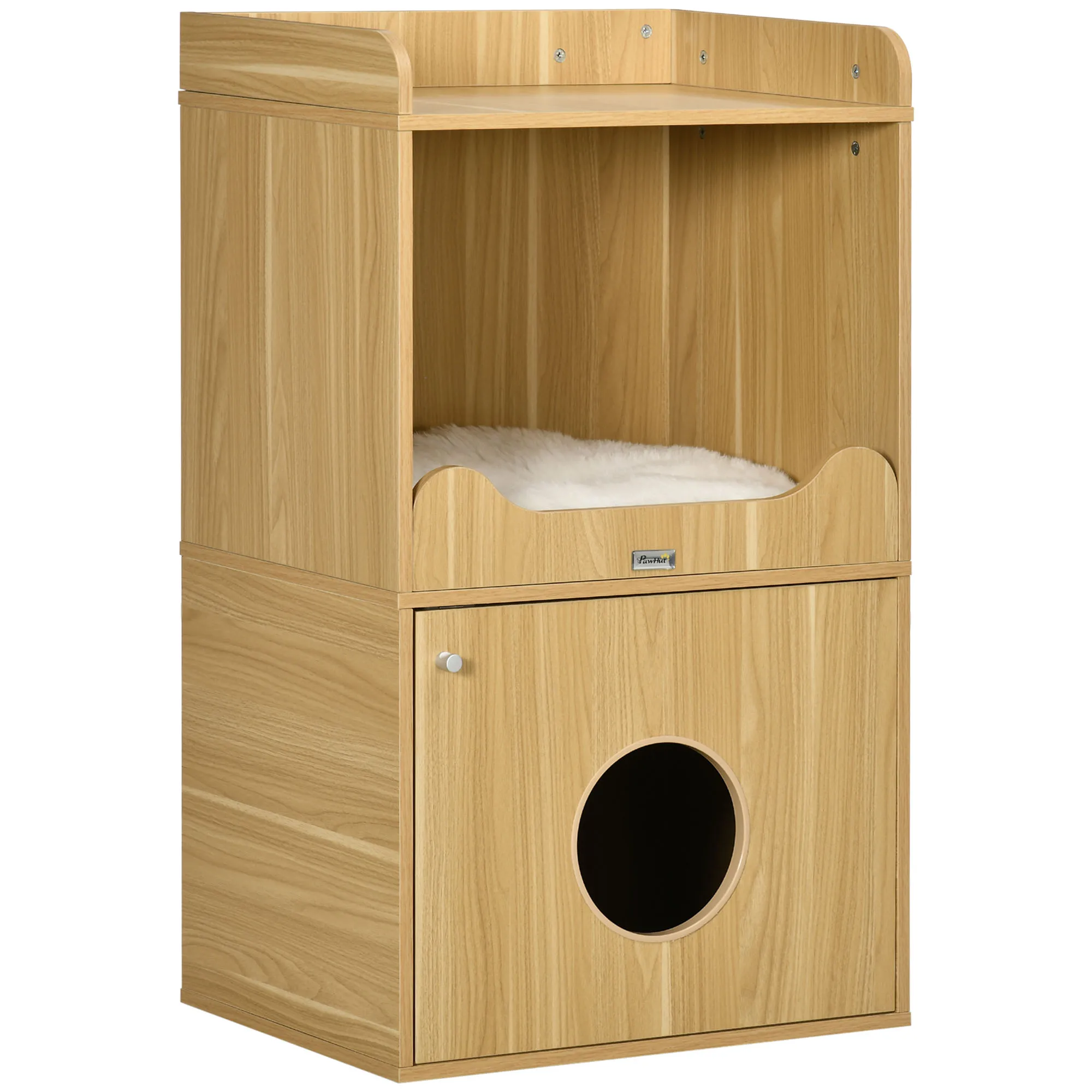 Meuble 3 niveaux avec litière cachée et coussin moelleux