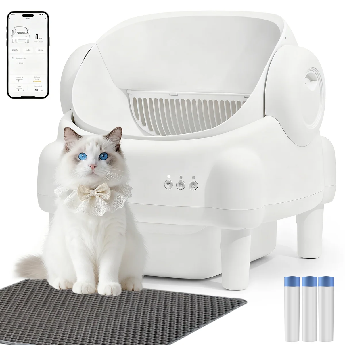 Toilette intelligente semi-fermée, autonettoyante et connectée – Image 3