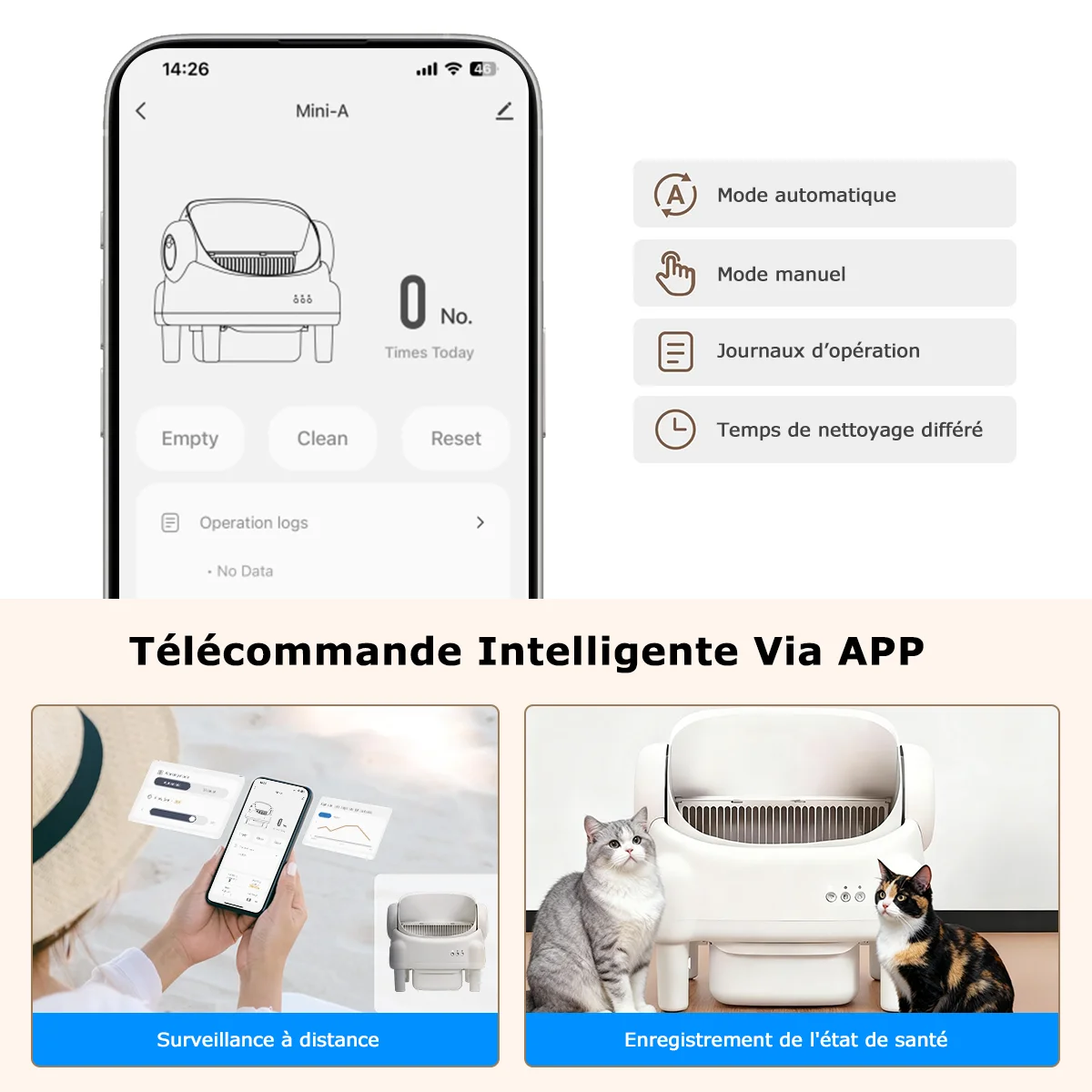 Toilette intelligente semi-fermée, autonettoyante et connectée – Image 4