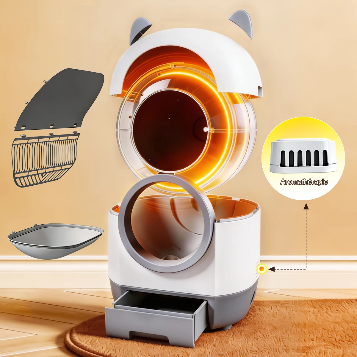 Litière automatique 65L avec WiFi et capteurs de sécurité – Image 4