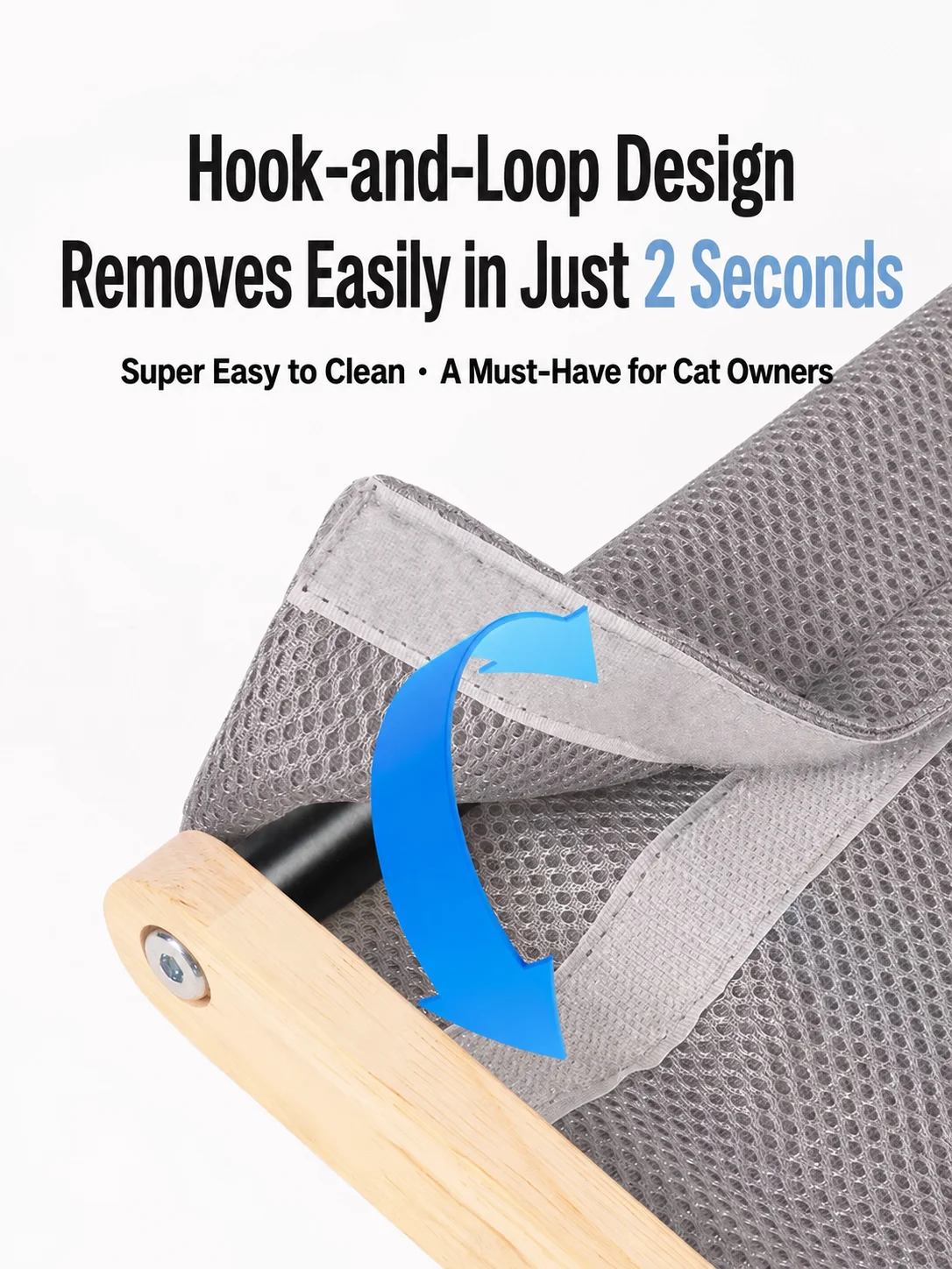 Hamac de fenêtre pliable pour chat avec ventouses solides – Image 3