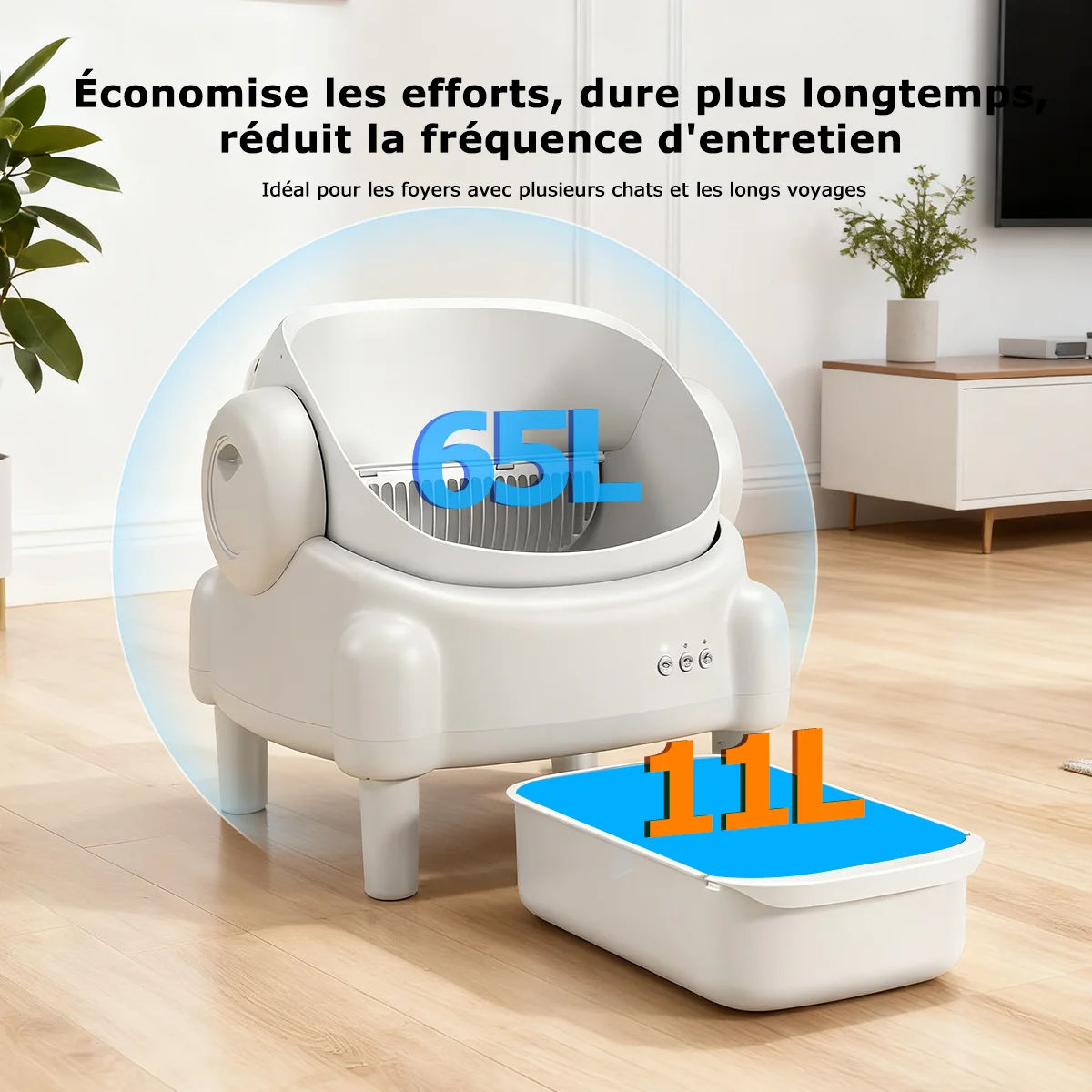 Toilette intelligente semi-fermée, autonettoyante et connectée