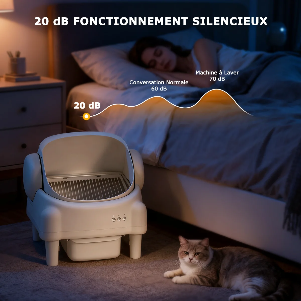 Toilette intelligente semi-fermée, autonettoyante et connectée – Image 2