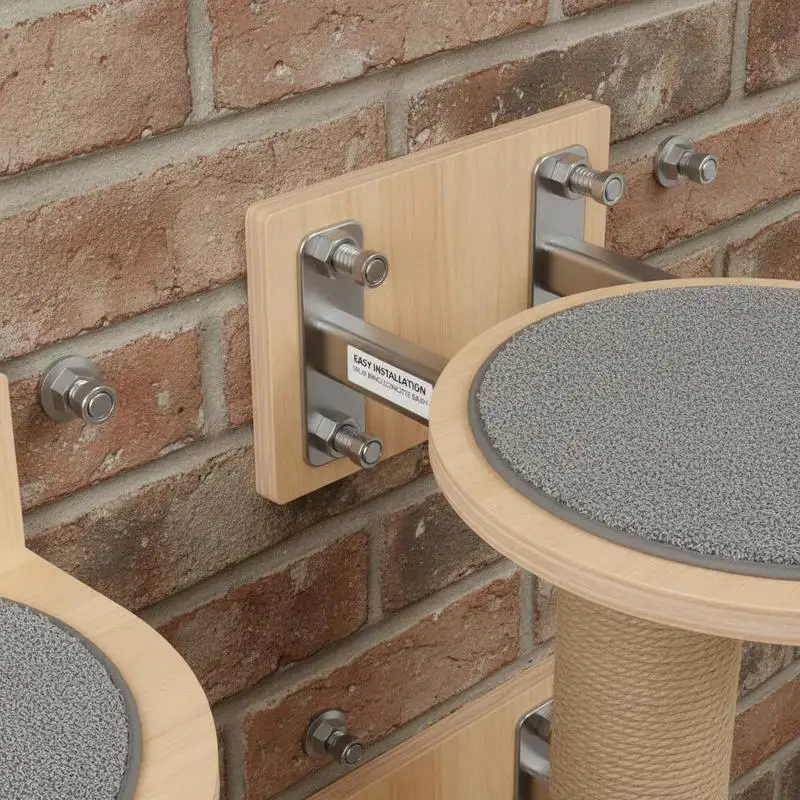 Mur d'escalade pour chat, 5 pièces avec plateformes et poteaux sisal