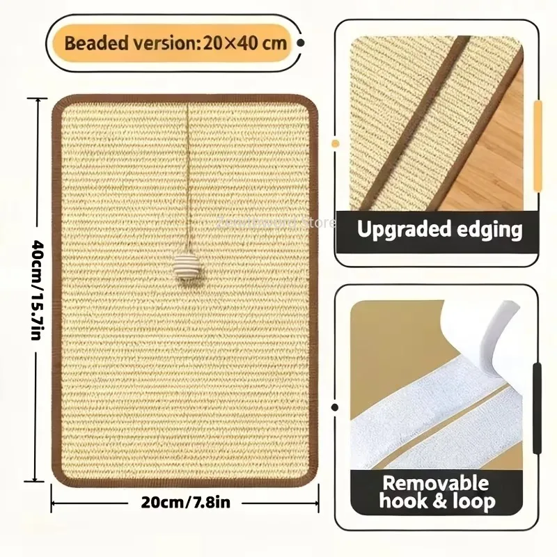 Griffoir mural en sisal avec boule suspendue, gain de place – Image 4