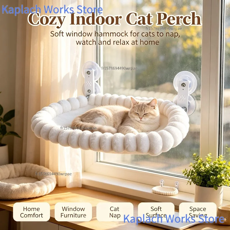 Lit de fenêtre confortable pour chats d'intérieur – Image 3
