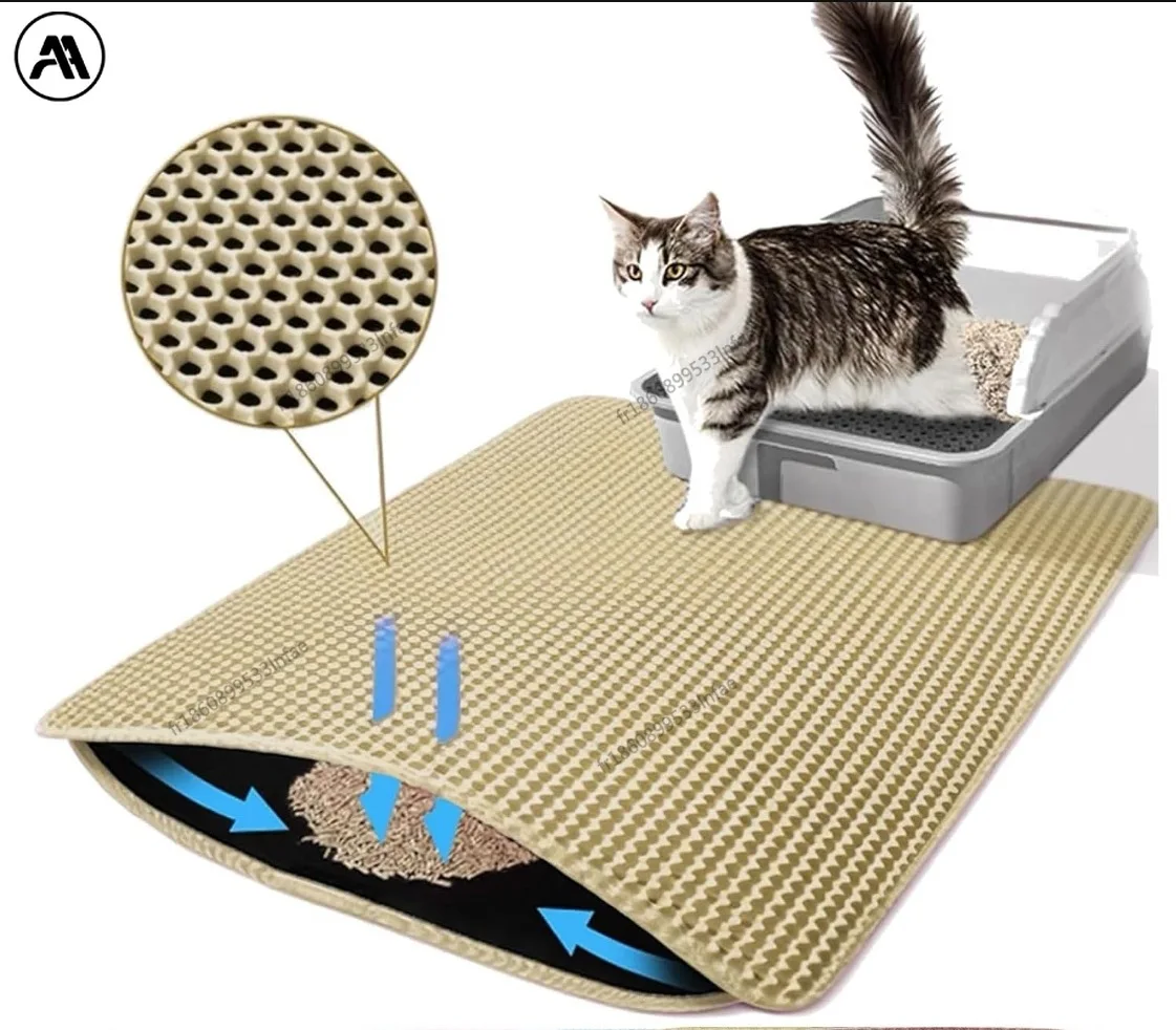 Tapis de litière double couche imperméable et antidérapant en EVA alvéolé