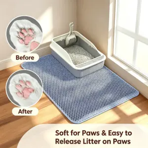 Tapis de litière double couche antidérapant avec filtre