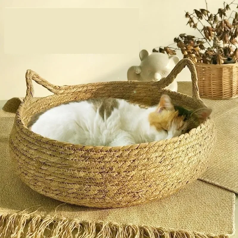 Nid en lianes tissées à la main pour chat, durable – Image 2