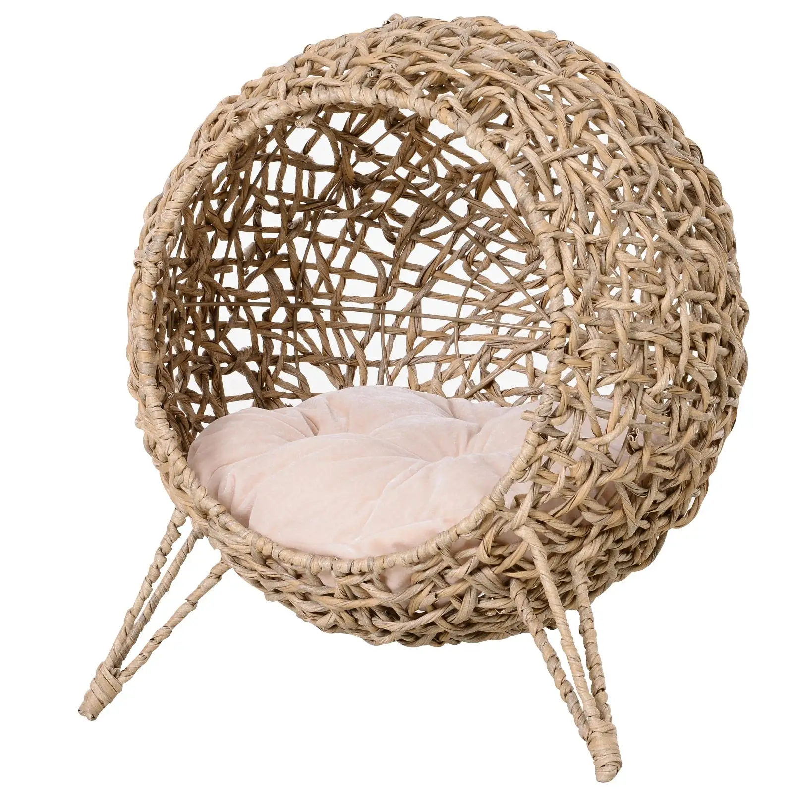 Nichoir en rotin synthétique avec coussin confort – Image 4