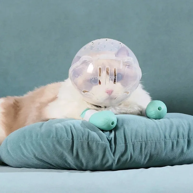 Muselière respirante anti-morsures pour soins du chat