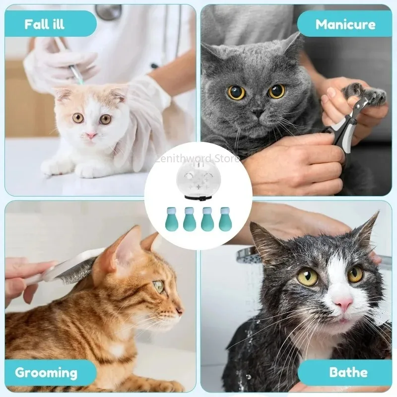 Muselière respirante anti-morsures pour soins du chat – Image 4