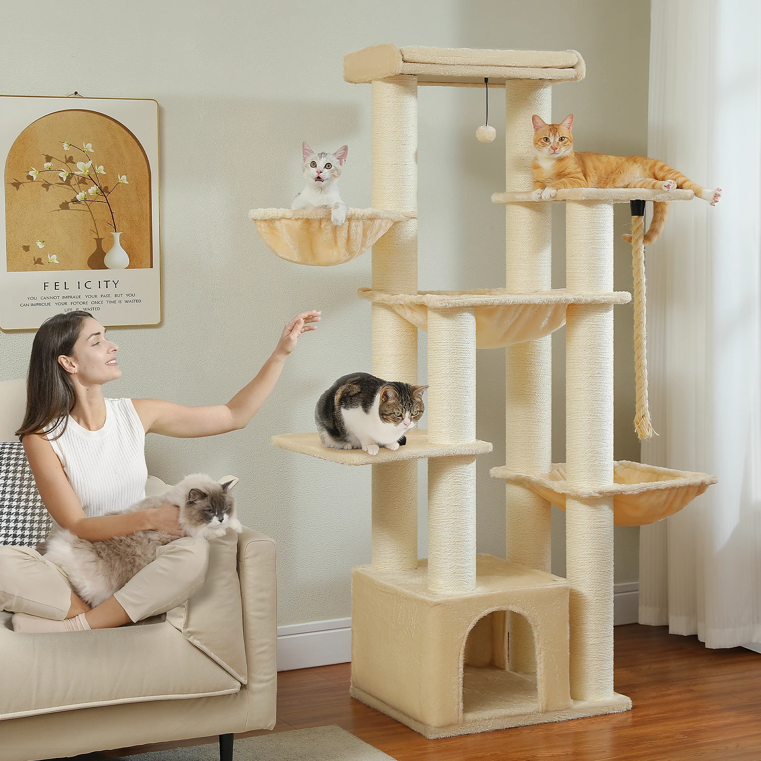 Tour à chat géante et robuste pour chats de grande taille – Image 3