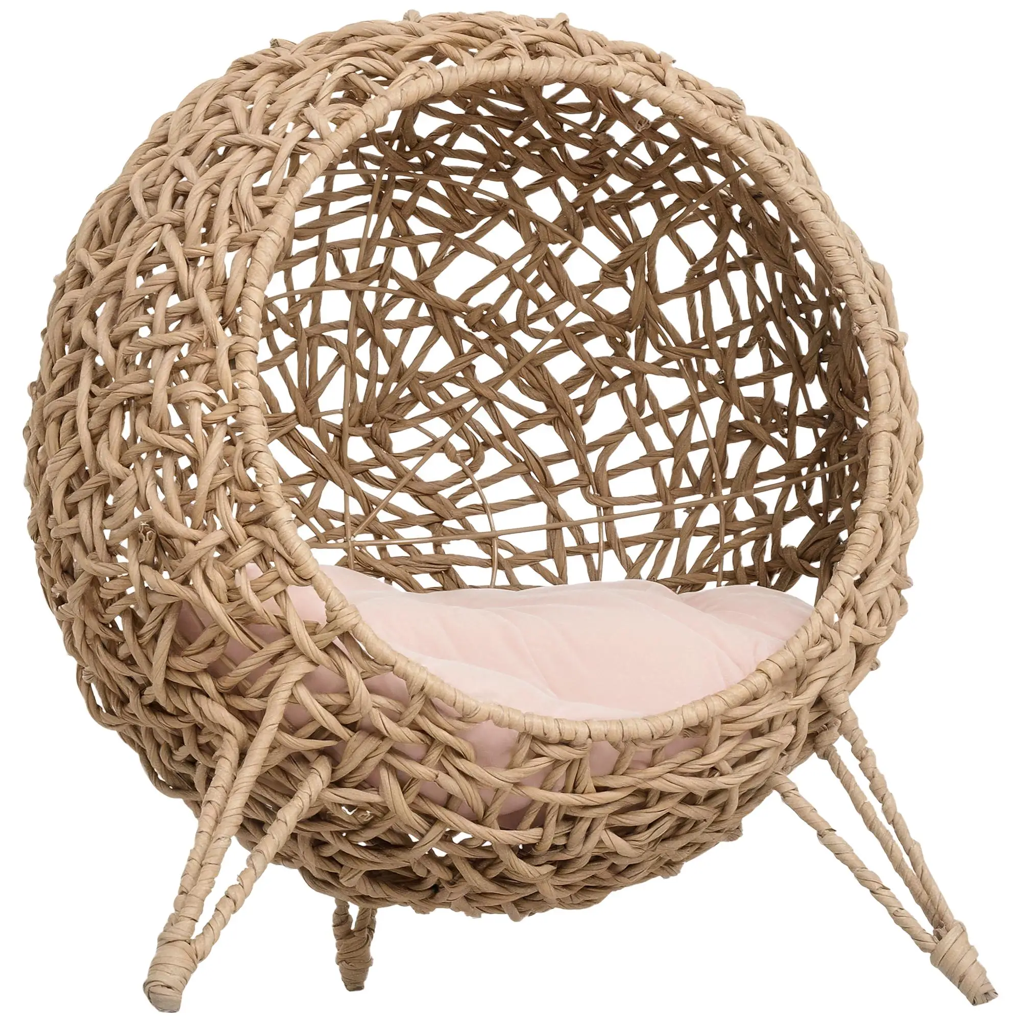 Nichoir en rotin synthétique avec coussin confort – Image 3