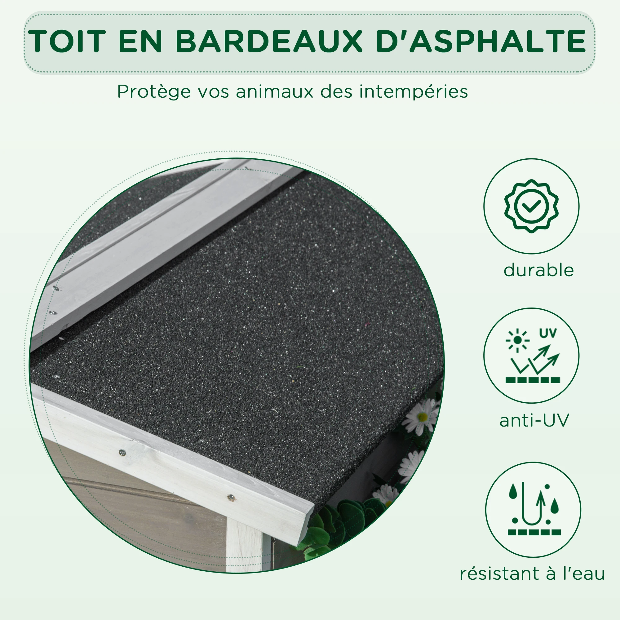 Maisonnette extérieure surélevée avec terrasse en bois pour chat – Image 4