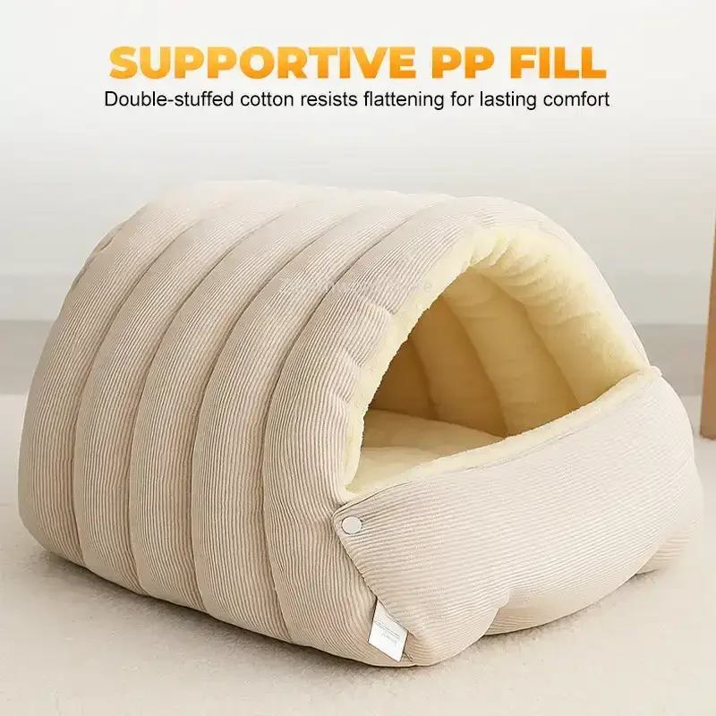 Maison thermique en peluche avec housse amovible pour l'hiver – Image 3
