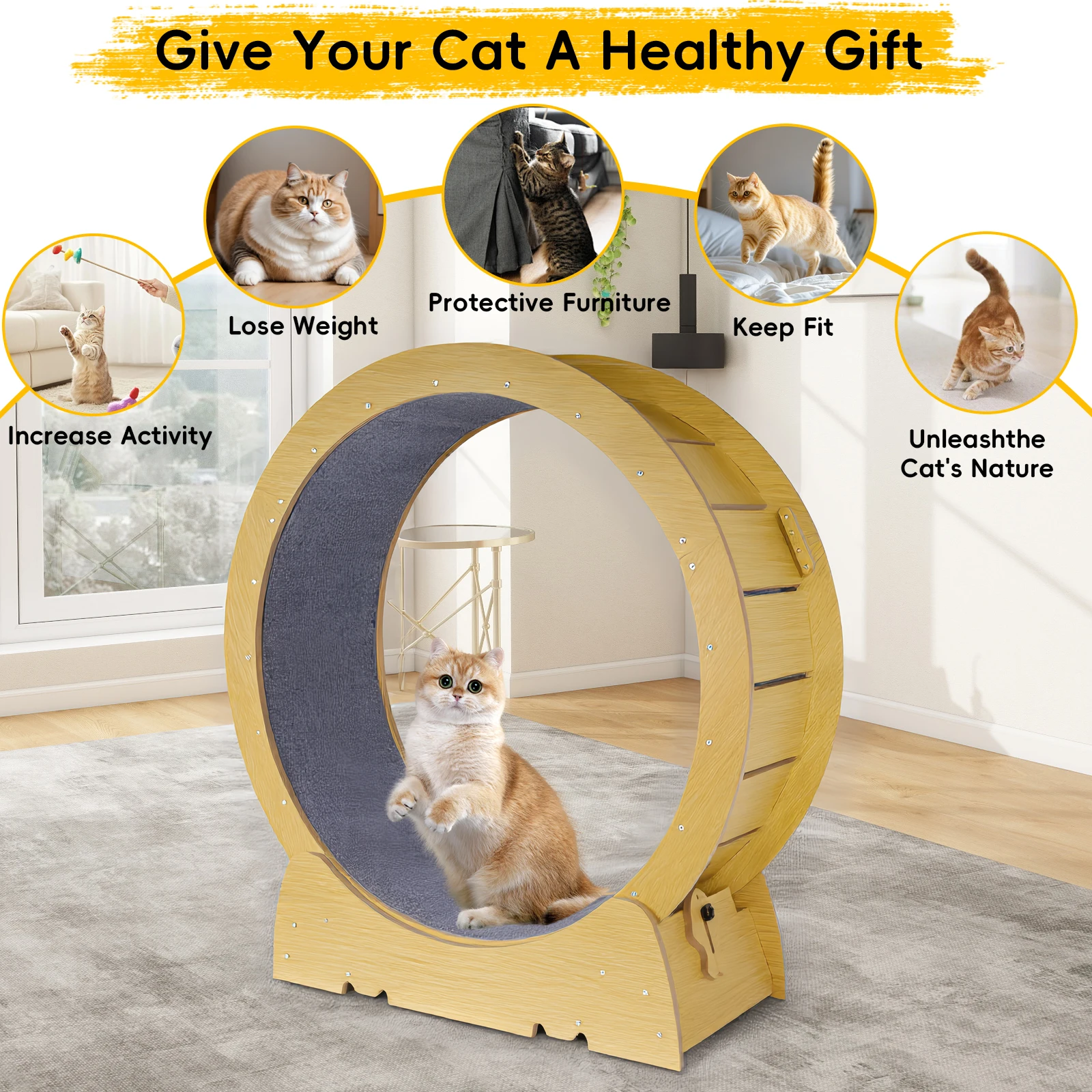 Tapis de course pour chat silencieux et sécurisé – Image 3