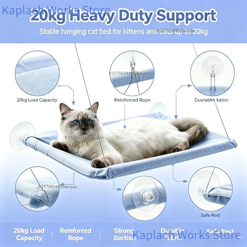 Hamac suspendu pour fenêtre, nid douillet supportant 20 kg – Image 3