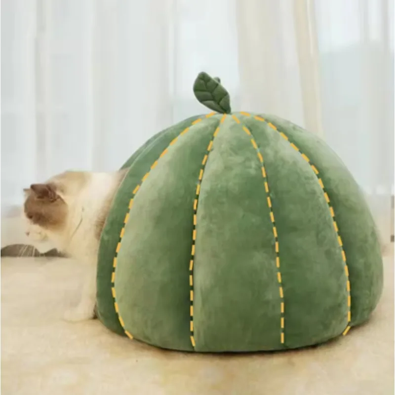 Panier Halloween épais pour chat, maison fermée chaude – Image 4