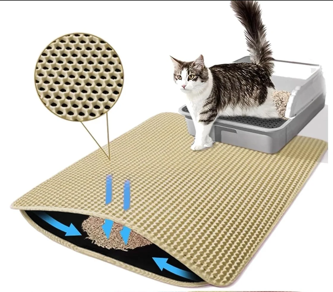 Tapis de litière double couche antidérapant avec filtre – Image 2