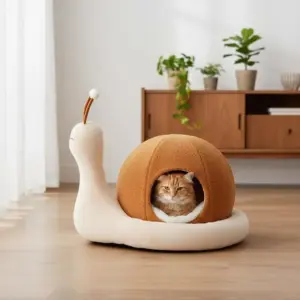 Lit en forme d'escargot avec coussin amovible antidérapant