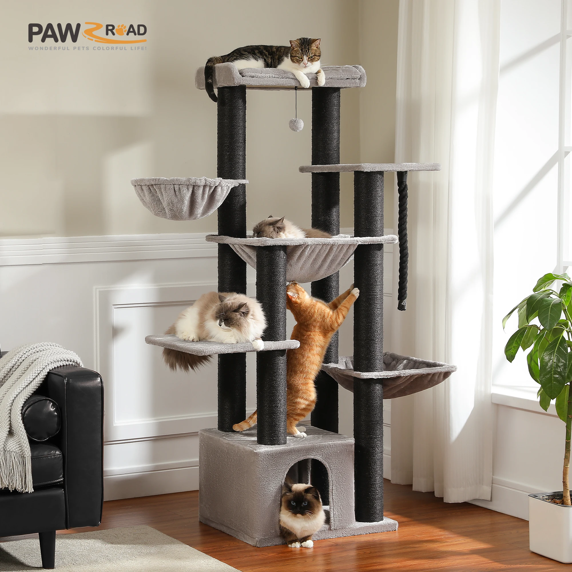 Tour à chat géante et robuste pour chats de grande taille