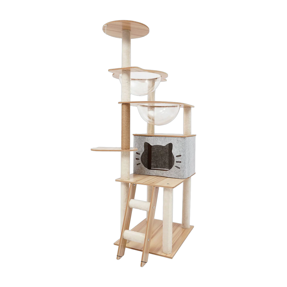 Arbre à chat multi-niveaux avec griffoir