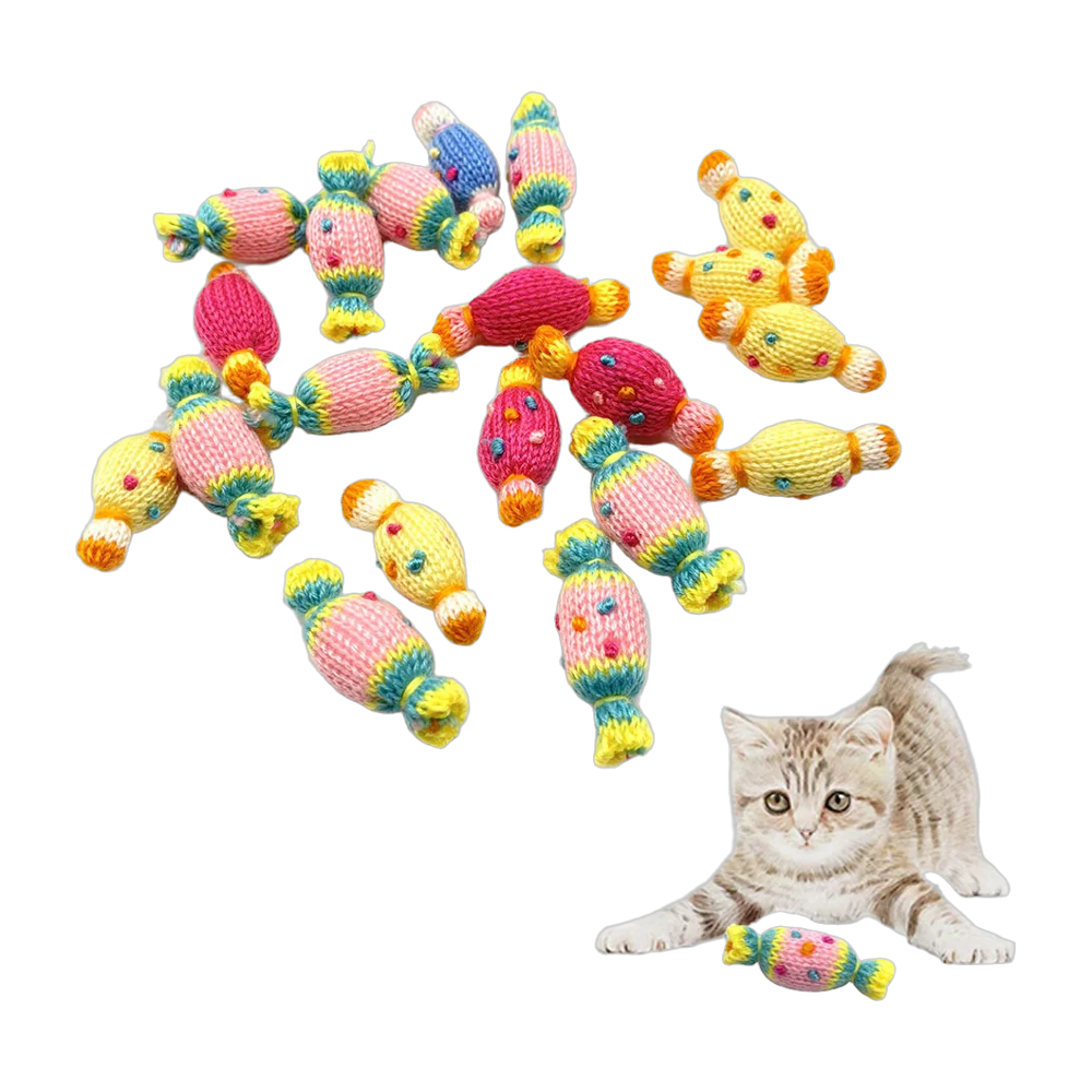 Jouet à mâcher en forme de bonbon pour chat