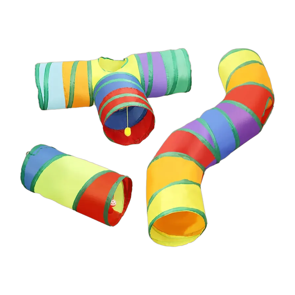 Tunnel pliable pour chat – Jouet interactif