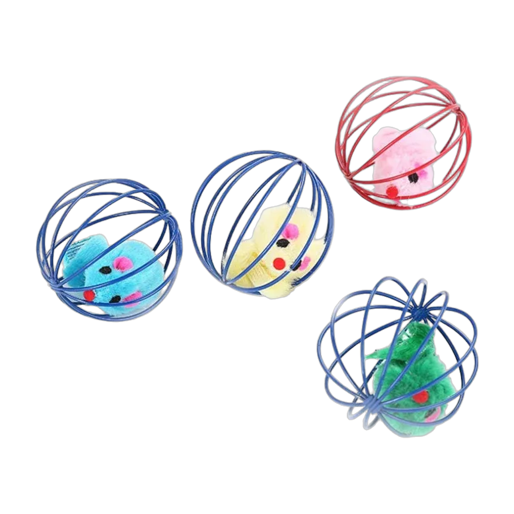 Kit plume et souris cage pour chat