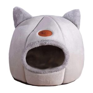 Lit grotte en coton confortable pour chat