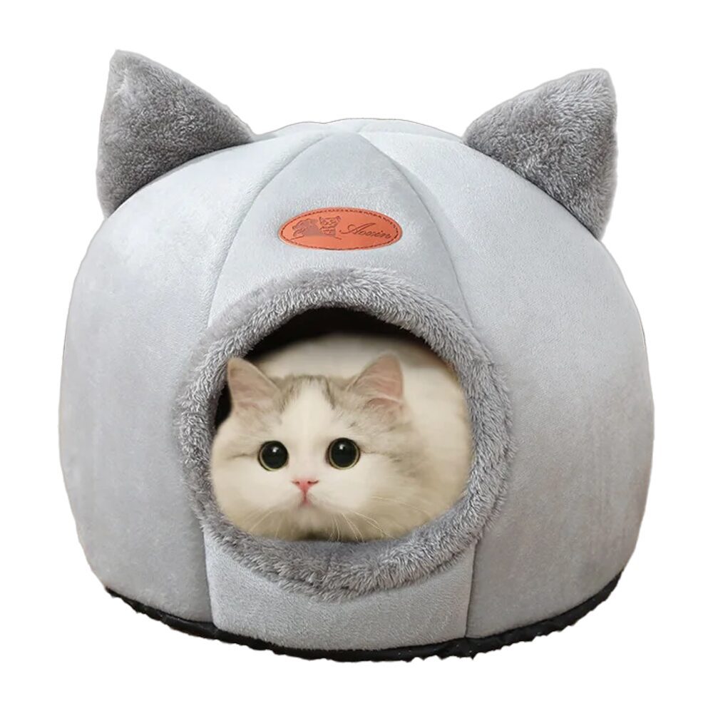 Lit grotte en coton confortable pour chat – Image 3