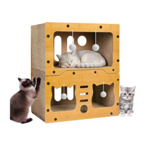 Maison griffoir lit chat 3 étages